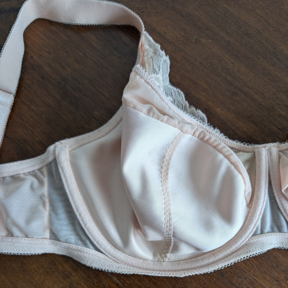Charade 32I Beige Lace Pretty Adjustable Lightly Lined Bra - Picture 5 of 8